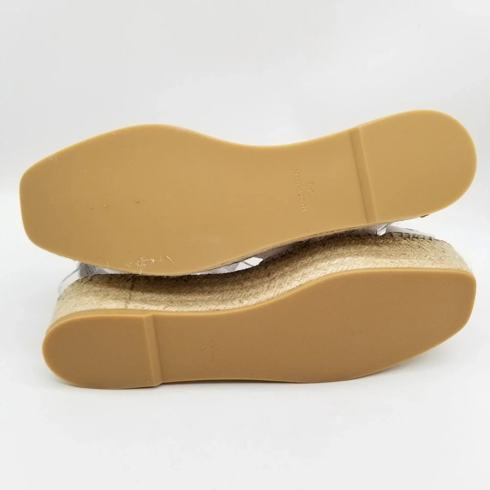Free People Women Gable Glad Espadrille Gladiator Sandals Sz 6.5 Leather White‎